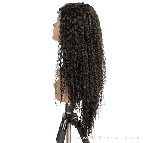 31inches Long curly Water Wave Side Part HighTemperature Ombre Blond Brown Wine red Lace Front Wig Synthetic hair wigs For Women